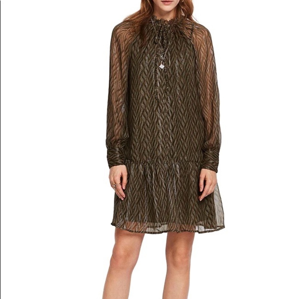 Scotch & Soda Lurex Printed Dress